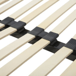 Beliani Eu King Size Slatted Bed Base, 48 Sprung Slats, Steel Frame, Combourg 160X200 Cm - thumbnail 8