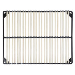Beliani Eu King Size Slatted Bed Base, 48 Sprung Slats, Steel Frame, Combourg 160X200 Cm - thumbnail 4