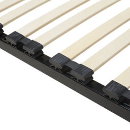 Beliani Eu King Size Slatted Bed Base, 48 Sprung Slats, Steel Frame, Combourg 160X200 Cm - thumbnail 5