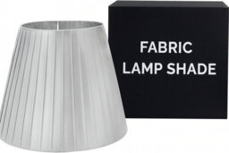Fabric Coolie Lampshades With Premium Quality With A60 Led Bulb 28Cm Silver Light Shade For Pendant Ceiling Table Lamps.