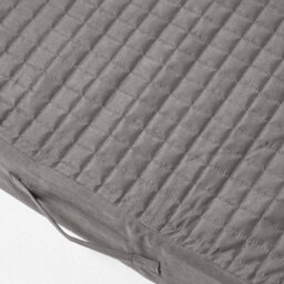Homescapes Grey Quilted Polyester Armchair Booster Cushion Cover - thumbnail 5