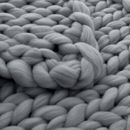 Living And Home Chunky Knit Handwoven Design Light Grey Soft Throw Blanket For Sofa Home Decor 100Cm L X 80Cm W - thumbnail 5
