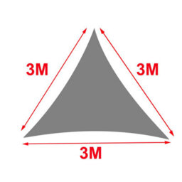 Sundaze 3X3X3M Sun Shade Sail Triangle Hdpe Breathable Uv Block Sunscreen Sand With Free Rope - thumbnail 7