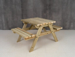 Arbor Garden Solutions Fortem Pub Style Picnic Table Benches Set (3Ft, Natural Finish) - thumbnail 4