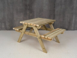 Arbor Garden Solutions Fortem Pub Style Picnic Table Benches Set (3Ft, Natural Finish) - thumbnail 2