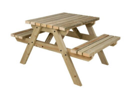 Arbor Garden Solutions Fortem Pub Style Picnic Table Benches Set (3Ft, Natural Finish)