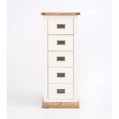 Cabinet Bits Tropea 5 Drawer Narrow Chest Of Drawers Bras Drop Handle - image 1