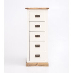 Cabinet Bits Tropea 5 Drawer Narrow Chest Of Drawers Bras Drop Handle - thumbnail 1