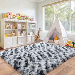 Ameha Tye Dye Grey Non Slip Shaggy Rug Extra Large Area Bedroom 200X290 Cm Carpet Super Soft Living Room Rugs - thumbnail 5