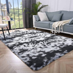 Ameha Tye Dye Grey Non Slip Shaggy Rug Extra Large Area Bedroom 200X290 Cm Carpet Super Soft Living Room Rugs - thumbnail 7