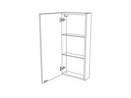 GoodHome Imandra Compact Gloss White Bathroom Single Wall Cabinet (H)90Cm (W)40Cm - thumbnail 7