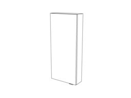 GoodHome Imandra Compact Gloss White Bathroom Single Wall Cabinet (H)90Cm (W)40Cm - thumbnail 8
