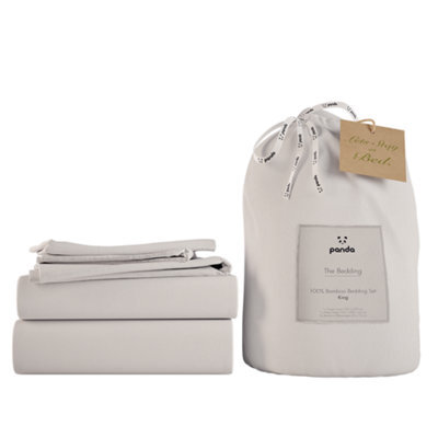 Panda London 100% Bamboo Bedding Complete Bedding Set Pure White - image 1