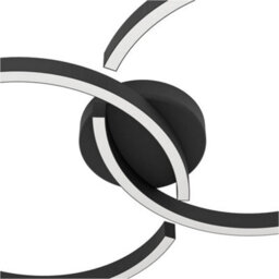Loops Stylish Modern Black Led Ceiling Light For Indoor Spaces - Perfect Home Decor - thumbnail 5