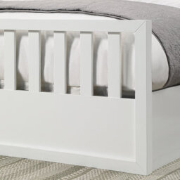 Save On Goods UK 4Ft6 Double White Finish Wood Wooden Ottoman Gas Lift Up Storage Bed Frame Bedstead - thumbnail 5