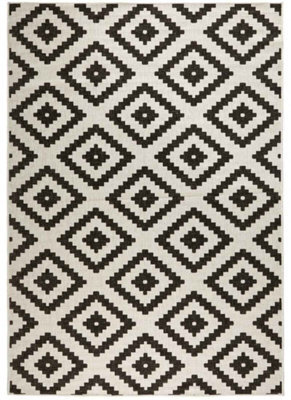 The Rugs Malta Reversible Indoor Outdoor Rug Flatweave Polypropylene In Black - image 1