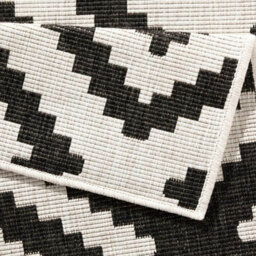The Rugs Malta Reversible Indoor Outdoor Rug Flatweave Polypropylene In Black - thumbnail 2