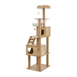 B Extra Tall 6 Tiers 60X50X185Cm 185Cm Cat Tree Activity Centre W/scratching Post Large Condo Hammock Bowl Ladder - thumbnail 1