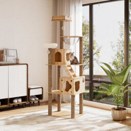 B Extra Tall 6 Tiers 60X50X185Cm 185Cm Cat Tree Activity Centre W/scratching Post Large Condo Hammock Bowl Ladder - thumbnail 6