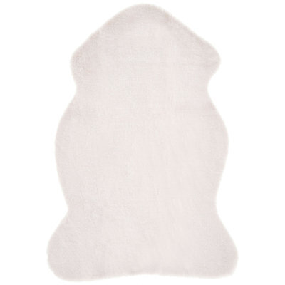 Beliani Faux Fur Rug Undara Off-White 60 X 90 Cm - image 1