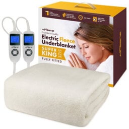 Airsenz Comfort Fleece Fully Fitted Super King Electric Blanket With Dual Controls - 9 Heat Settings And 12 Hour Timer - thumbnail 1