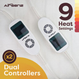 Airsenz Comfort Fleece Fully Fitted Super King Electric Blanket With Dual Controls - 9 Heat Settings And 12 Hour Timer - thumbnail 2