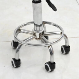 White With Back Adjustable Bar Stools Gas Lift Swivel Home Breakfast Counter Chair Faux Leather - thumbnail 3