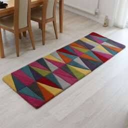 Funk Triangles Rug Multi Colour Rug 170X240Cm For The Living Room - thumbnail 1