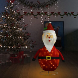Berkfield Decorative Christmas Santa Claus Figure Led Luxury Fabric 120Cm - thumbnail 3