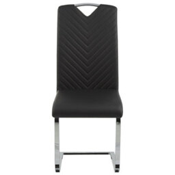 Beliani Set Of 2 Dining Chairs Picknes Faux Leather Black - thumbnail 4