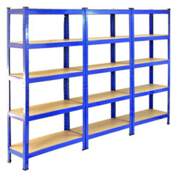 MonsterShop 10 X Blue Metal Racking Units 120Cm X 45Cm X 180Cm - thumbnail 3