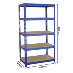 MonsterShop 10 X Blue Metal Racking Units 120Cm X 45Cm X 180Cm - thumbnail 4