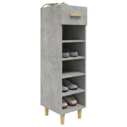 Walplus Shoe Cabinet Concrete Grey 30X35X105 Cm Engineered Wood - thumbnail 6