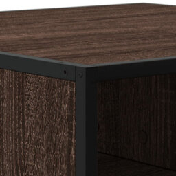 Berkfield Coffee Table Brown Oak 80X80X30 Cm Engineered Wood And Metal - thumbnail 8