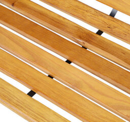 Outsunny 2 Seater Garden Bench Metal Wooden Slatted Seat Backrest Patio Chair - thumbnail 8
