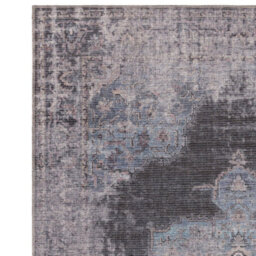 Traditional Blue Persian Abstract Bordered Floral Easy To Clean Rug For Living Room Bedroom & Dining Room-120Cm X 170Cm - thumbnail 2