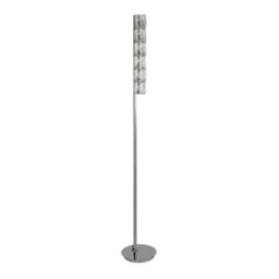 Lighting Collection Remy Led Floor Lamp - Chrome & Clear Crystal Trim - thumbnail 3