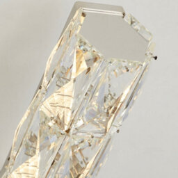 Lighting Collection Remy Led Floor Lamp - Chrome & Clear Crystal Trim - thumbnail 4