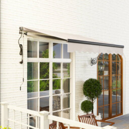 Outsunny 2.5 X 2M Electric Retractable Awning W/ Aluminium Frame Beige - thumbnail 9