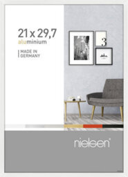 Nielsen Pixel A4 21 X 29.7 Cm Poster Frame Glossy White With Float Glass And Push/turn Clips - thumbnail 1