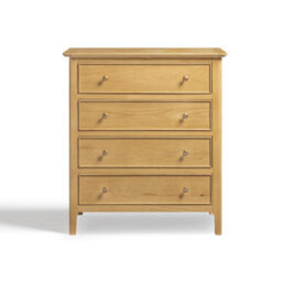 Furniturebox Uk Belle Oak Wood Chest Of Drawers - thumbnail 2