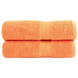 Berkfield Premium Shower Towels Solund 2 Pcs Orange 70X140 Cm 600 Gsm