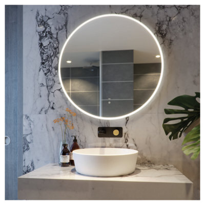 RAK Ceramics Rak Scorpio 800mm Round Led Bathroom Mirror With Touch Sensor & Demister Pad, Ip44 - image 1