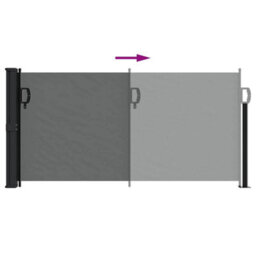 Walplus Retractable Side Awning Garden Sun Shade Canopy Gazebo For Back Door, Porch, Patio Anthracite 100X300 Cm - thumbnail 5