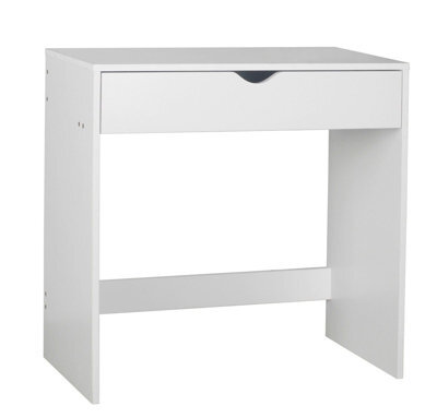 Urbn-Living Urbnliving Height 75Cm 1 Drawer Dressing White Colour Table Wooden Vanity Computer Desk Bedroom Furniture Office New - image 1