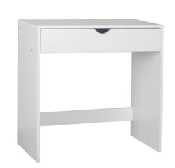 Urbn-Living Urbnliving Height 75Cm 1 Drawer Dressing White Colour Table Wooden Vanity Computer Desk Bedroom Furniture Office New - thumbnail 1