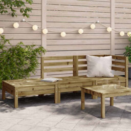 Berkfield Garden Sofa 3-Seater Impregnated Wood Pine