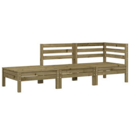Berkfield Garden Sofa 3-Seater Impregnated Wood Pine - thumbnail 2