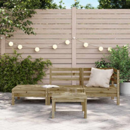 Berkfield Garden Sofa 3-Seater Impregnated Wood Pine - thumbnail 3
