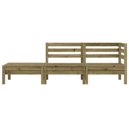 Berkfield Garden Sofa 3-Seater Impregnated Wood Pine - thumbnail 4
